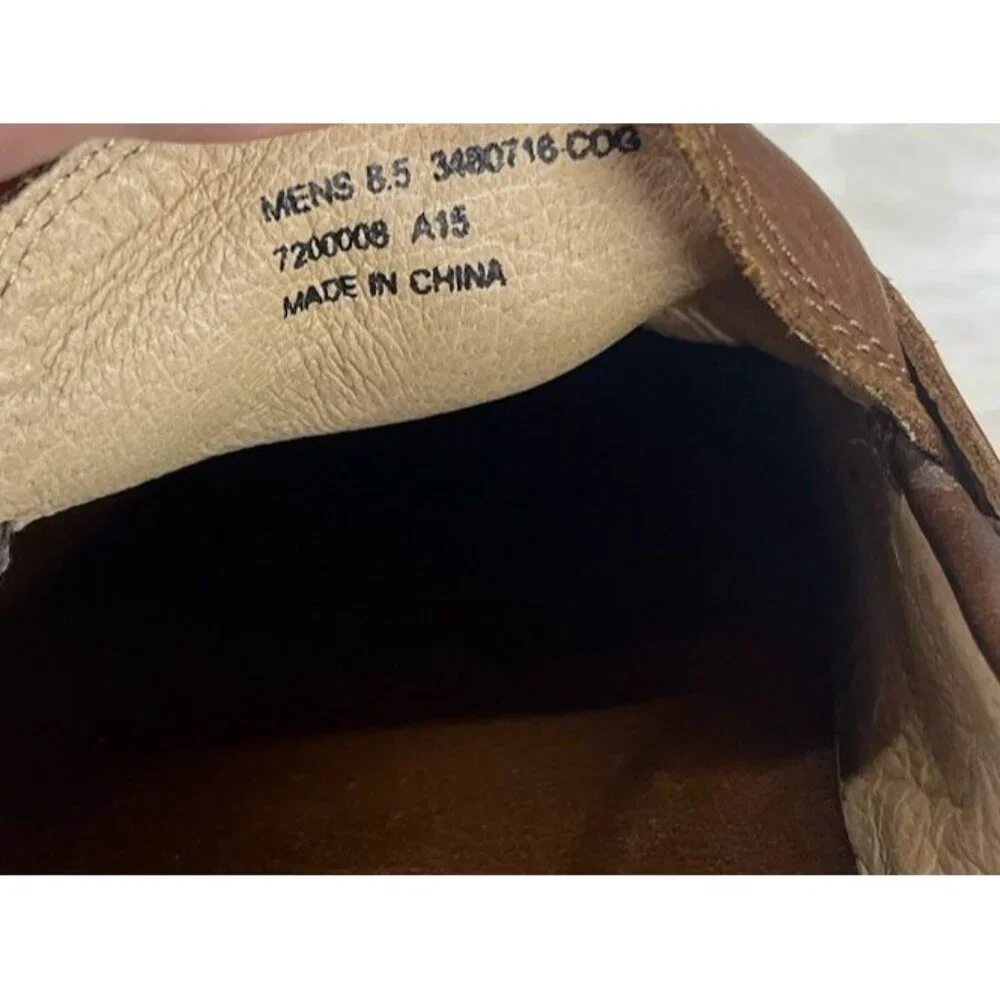 FRYE West Penny Loafer Men's 8.5 Brown Leather Lined Moccasin Driver - Picture 5 of 6